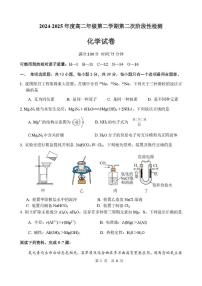 江苏省连云港市灌云县等2地2024-2025学年高二下学期第二次阶段性检测（6月）化学试卷+答案