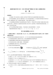 成都石室中学2024-2025学年度高三下学期二诊模拟考试 化学试题（含答案）