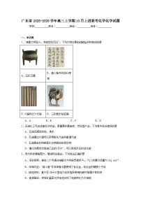 2025-2026学年广东省高三上学期10月上进联考化学化学试题（附答案解析）