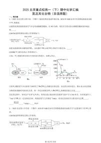 2025北京重点校高一（下）期中化学汇编：氮及其化合物（非选择题）