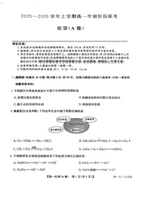 安徽省江淮名校阶段联考2025-2026学年高一上学期10月考试化学试卷