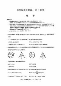 河南洛阳强基联盟2025-2026学年高一上学期10月联考化学试卷+答案