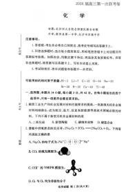 湖南名校联考联合体2026届高三上学期10月月考化学试题+答案