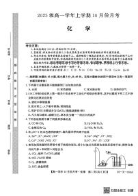 黑龙江省龙东十校联盟2025-2026学年高一上学期10月月考化学试卷（含答案）