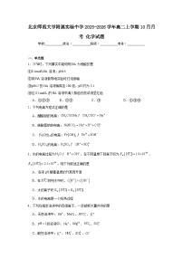 2025-2026学年北京市西城区北京师范大学附属实验中学高二上学期10月月考化学试题