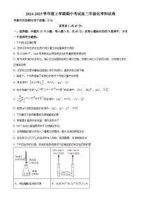 辽宁省大连市第二十四中学2024-2025学年高二上学期化学期中考试试卷（原卷版）-A4