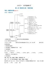 【精准备考】2026年高考化学一轮复习（知识点梳理+真题挑战）第1讲　物质的分类　物质的量