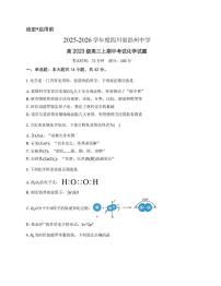 四川省彭州中学2025-2026学年高三上学期期中考试化学试题