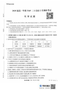 河南省TOP二十名校2025-2026学年高一上学期10月调研考试化学试题（图片版，含解析）含答案解析