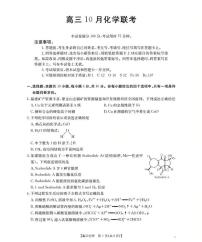 福建省2026届高三上学期10月联考（26-64C）化学试题及答案