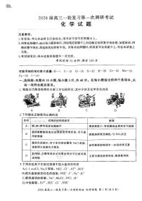 四川省百师联盟2026届高三上学期一轮复习第一次调研考试化学试卷（PDF版附解析）
