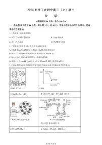 2024北京工大附中高二（上）期中化学试卷 有答案