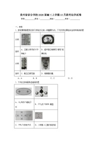2025-2026学年贵州省部分学校高三上学期10月联考化学试卷（无答案）