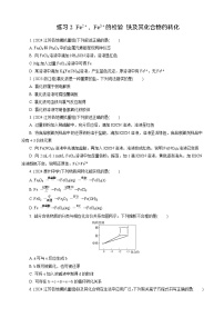 高考化学一轮复习讲义第8讲　练习2　Fe2＋、Fe3＋的检验　铁及其化合物的转化