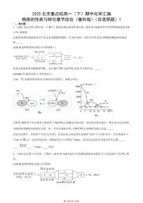 2025北京重点校高一（下）期中化学汇编：物质的性质与转化章节综合（鲁科版）（非选择题）1