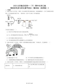 2025北京重点校高一（下）期中化学汇编：物质的性质与转化章节综合（鲁科版（选择题）2