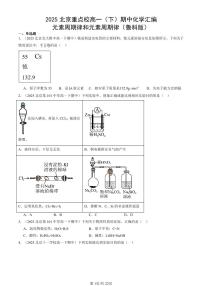 2025北京重点校高一（下）期中化学汇编：元素周期律和元素周期律（鲁科版）