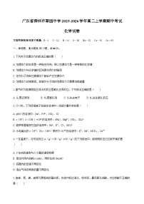 广东省深圳市翠园中学2025-2026学年高二上学期期中考试化学试卷（含答案）