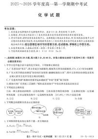 广东深圳市盟校2025-2026学年高一上学期11月期中化学试题（含答案）