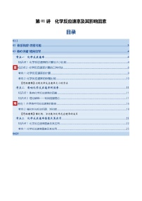 第01讲 化学反应速率及其影响因素 （复习讲义）（北京专用）2026年高考化学一轮复习讲练测练习+答案