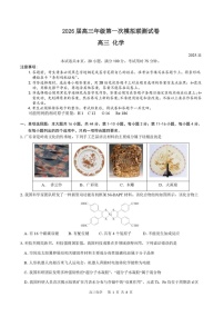 广东省深圳市2026届高三上学期高考第一次模拟考试化学试卷