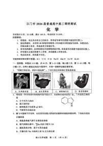 2026届江门高三上学期11月调研考试化学试题+答案