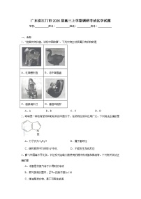 2025-2026学年广东省江门市高三上学期调研考试化学试题（无答案）