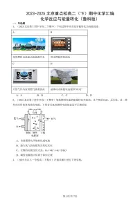 2023-2025北京重点校高二（下）期中化学汇编：化学反应与能量转化（鲁科版）