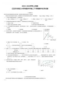 2023~2024学年上海徐汇区华东理工大学附属中学高二下学期期中化学试卷（有答案解析）