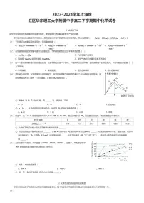 2023~2024学年上海徐汇区华东理工大学附属中学高二下学期期中化学试卷（有答案解析）