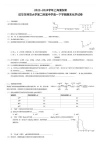 2023~2024学年上海浦东新区华东师范大学第二附属中学高一下学期期末化学试卷（有答案解析）