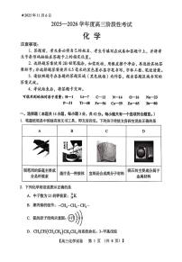 化学-河南省三门峡市2025-2026学年度高三上学期11月阶段性考试试题及答案