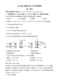 精品解析：江苏省南京市六校联合体2026届高三上学期8月学情调研考试化学试题含答案