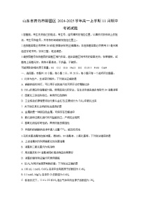 【化学】山东省青岛市即墨区2024-2025学年高一上学期11月期中考试试题
