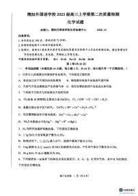 河南省濮阳外国语学校2025-2026学年高三上学期10月月考化学试题（含解析）
