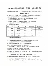 辽宁省大连市第二十四中学2025-2026学年高一上学期期中考试化学试卷