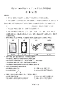 重庆市金太阳好教育联盟2026届高三上学期10月联考（26-65C）化学试卷（无答案）