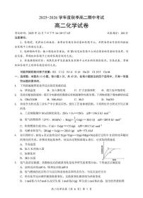湖北孝感新高考协作体2025-2026学年高二上学期11月期中化学试题（含答案）