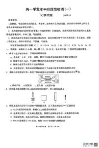 山东省青岛市莱西市2025-2026学年高一上学期11月期中考试化学试题