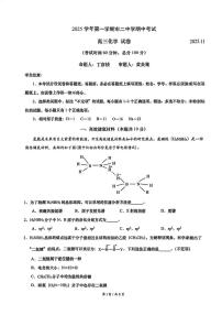 上海市第二中学2025-2026学年高三上学期期中化学试卷