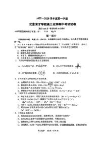 2025北京育才学校高三（上）期中化学试卷
