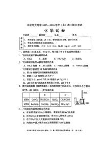 2025北京北师大附中高二（上）期中化学试卷（教师版）