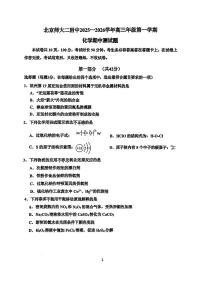 2025北京北师大二附中高三（上）期中化学试卷