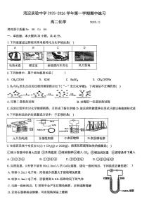 2025北京海淀实验中学高二（上）期中化学试卷