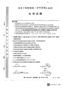 黑龙江省龙东十校联盟2025-2026学年高一上学期期中考试化学试题含答案含答案解析