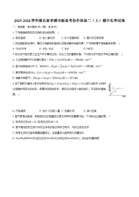 2025-2026学年湖北省孝感市新高考协作体高二（上）期中化学试卷