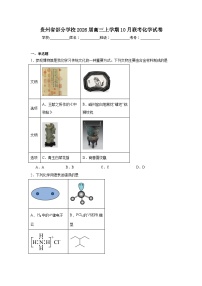 2025-2026学年贵州省部分学校高三上学期10月联考化学试卷（附答案解析）