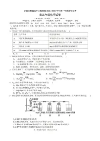 安徽省合肥市普通高中六校联盟2026届高三上学期期中考试化学试卷（PDF版附答案）