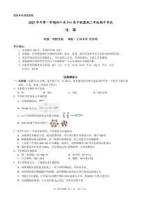 浙江省9+1联盟2026届高三上学期11月期中考化学试题+答案