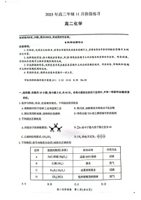 湖北省圆创联盟2025-2026学年高二上学期11月期中考试化学试卷